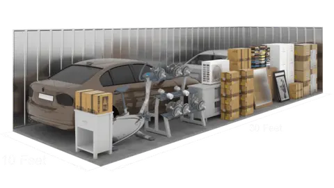 climate-controlled storage unit at Crossover Self Storage